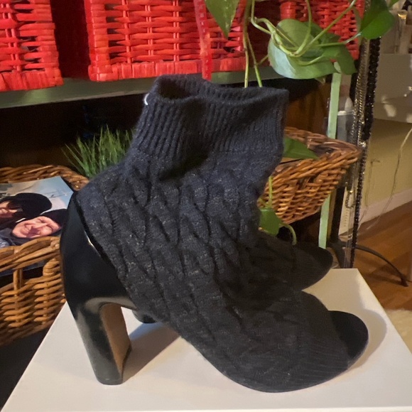 Maison Martin Margiela Knit Sock Peep Toe Boot - Picture 2 of 6